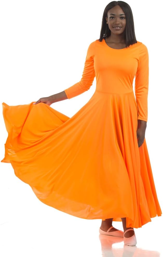 Danzcue Womens Praise Loose Fit Long Sleeve Dance Dress Review