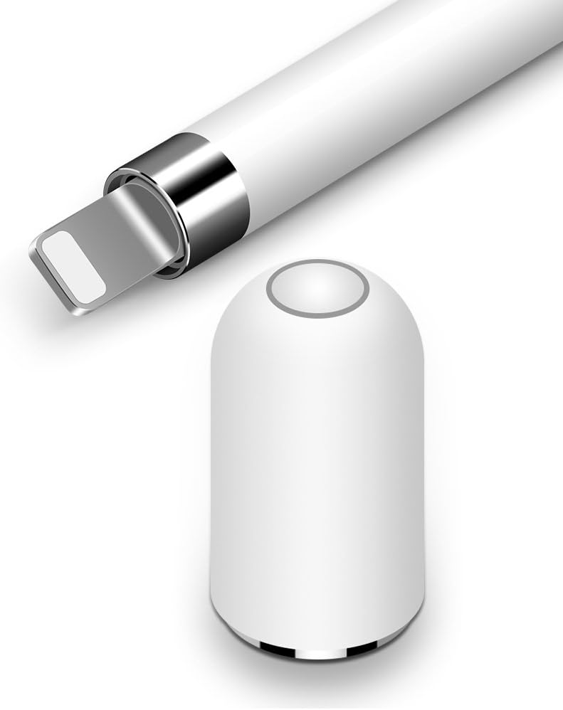 Enhance Your Apple Pencil: Magnetic Cap for iPad Pro, White
