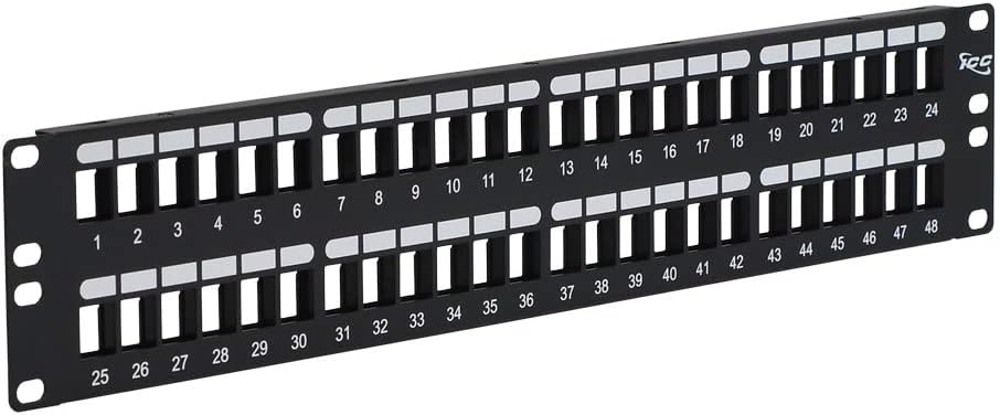 48 Port Blank Keystone Patch Panel for High-Density Installations