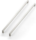 JOY DECOR 18 in Brushed Nickel Cabinet Handles - Modern Square Pulls