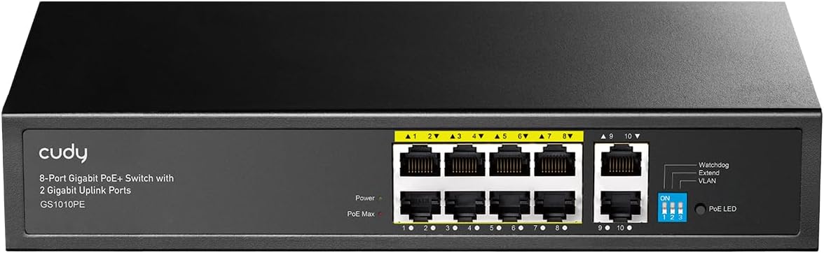 Cudy 8 Port Gigabit PoE Switch with 120 Watts PoE Budget