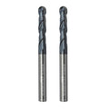 Tools Extra Long Ball Nose Carbide End Mill - DLC Black Coating