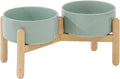 Ceramic Raised Dog Bowl with Stand for Small and Medium Dogs
