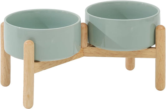 Ceramic Raised Dog Bowl with Stand for Small and Medium Dogs