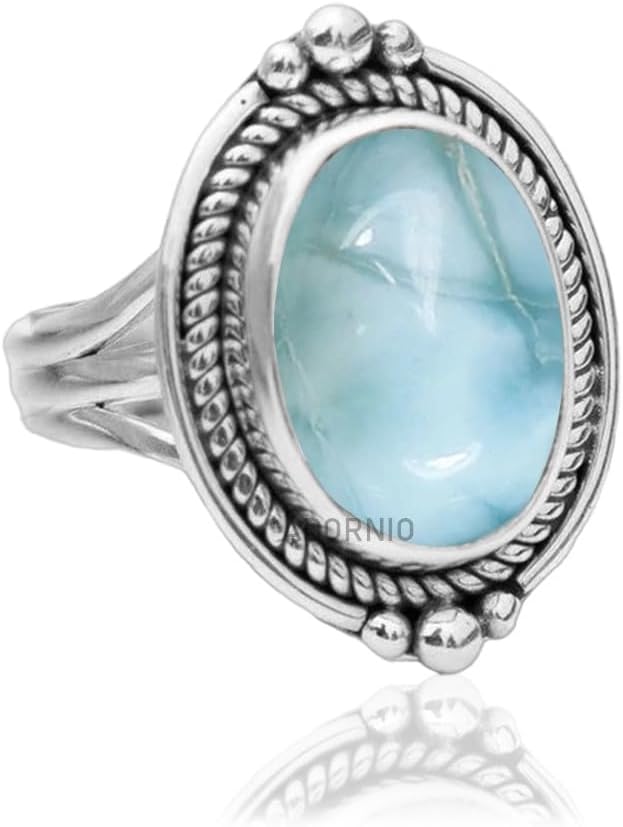 925 Sterling Silver Ring for Women with Natural Gemstone Elegance