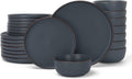 Famiware Mercury 24 Piece Dinnerware Set for 8 - Charcoal Speckle