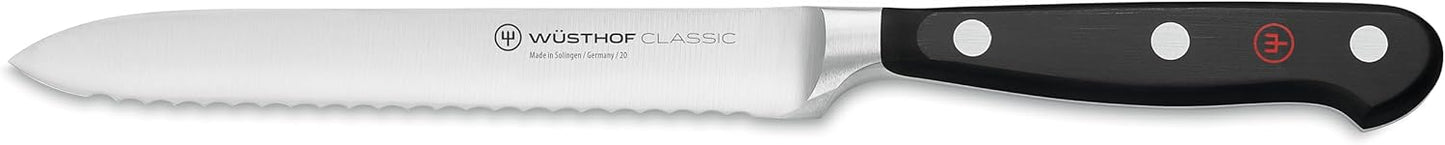 WUSTHOF Classic 5 Inch Serrated Utility Knife for Every Kitchen