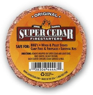 100 Count Natural Fire Starters for Wood Stoves and Campfires