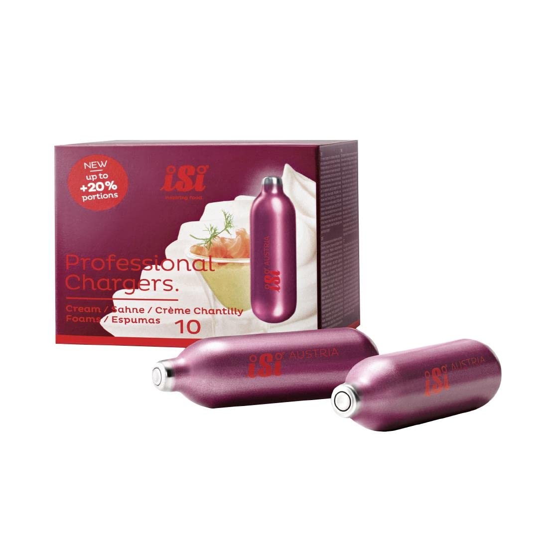 iSi 8.4g Cream Chargers - Pack of 10 - Non-Threaded