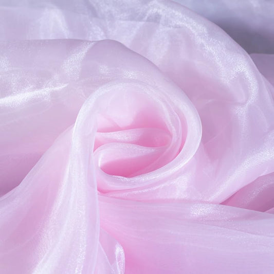 Fynite Baby Pink Organza Fabric for Wedding Dress Crafting