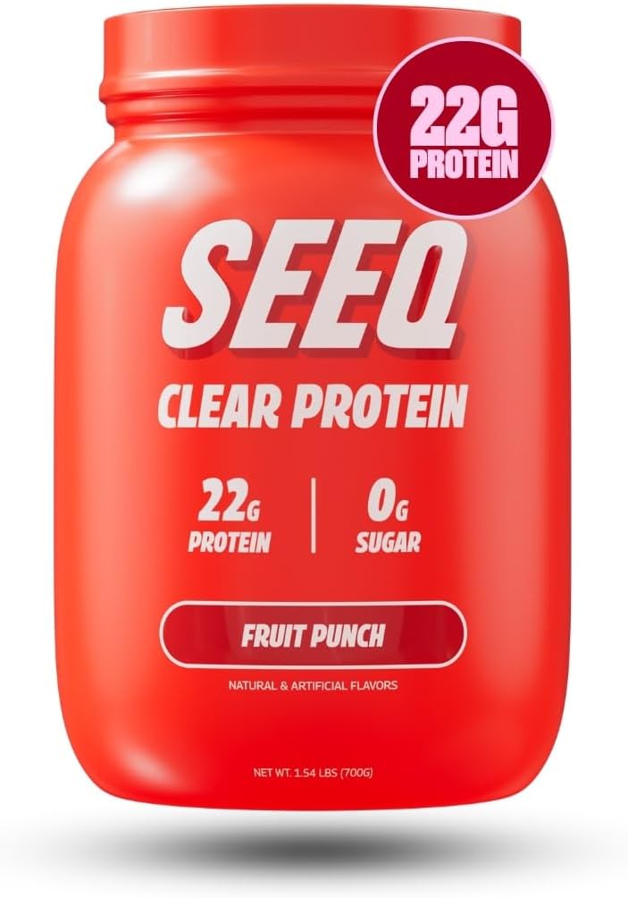 SEEQ Clear Protein Powder - Refreshing Fruit Punch Flavor