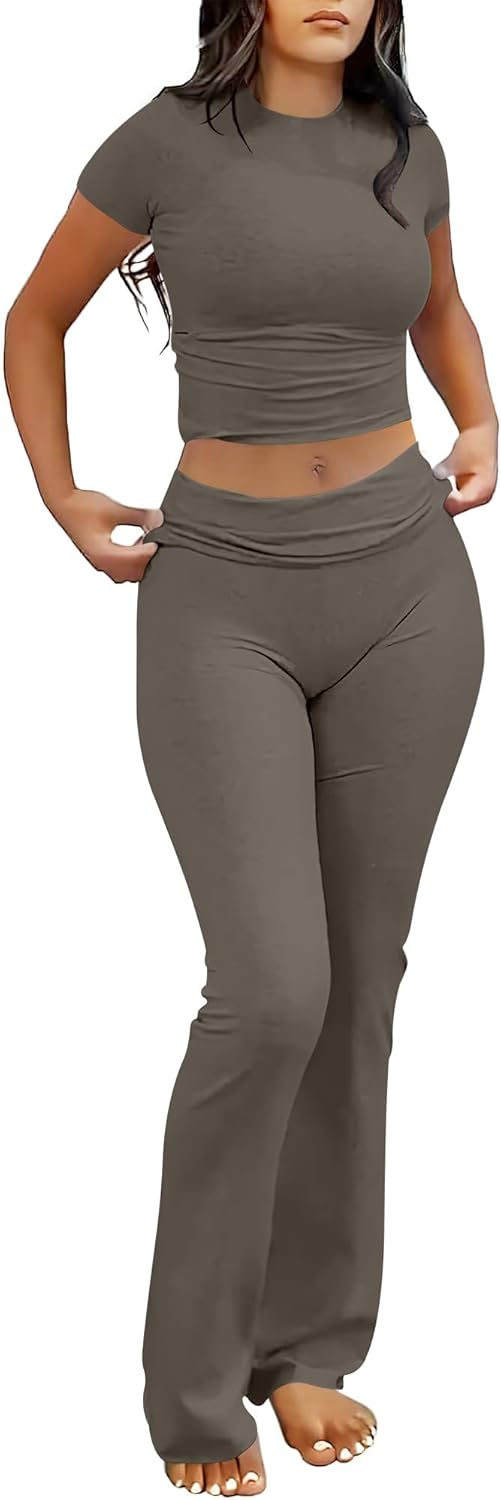 Lounge Sets for Women: Stylish 2 Piece Yoga Flare Leggings