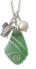 Sea Glass Necklace for Women - Hawaiian Handmade Ocean Jewelry