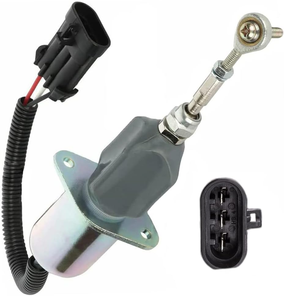 ZeeKee Fuel Shut Off Solenoid Switch for Bobcat Skid Steer 12V