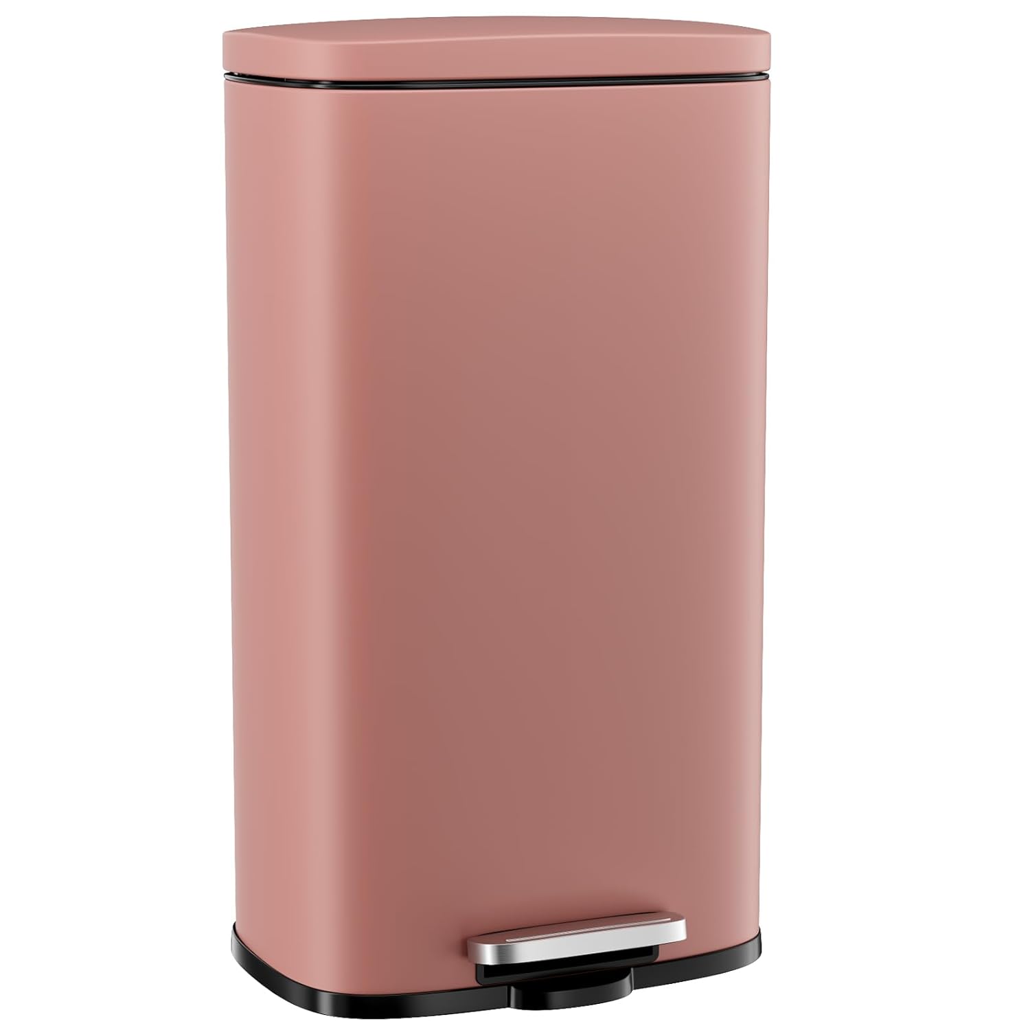 Arlopu 50L Stainless Steel Step Trash Can for Kitchen Use