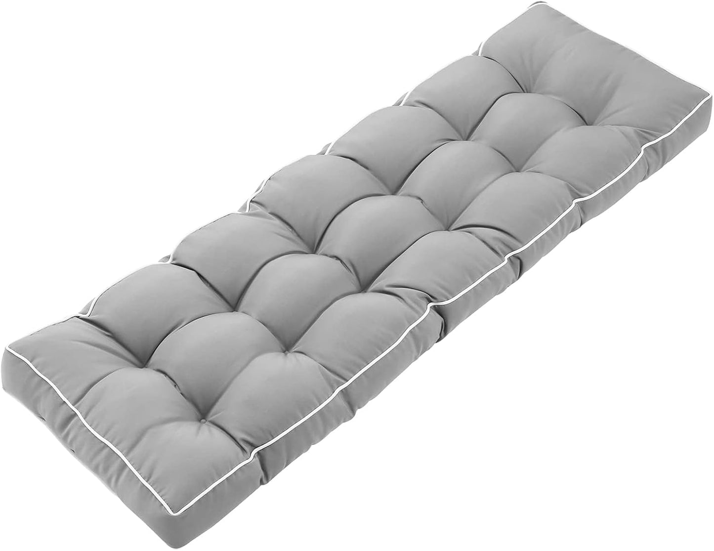3 Seat 57 Inches Outdoor Porch Swing Cushions for Comfort
