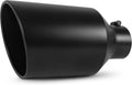 Stainless Steel 4 in x 8 in x 15 in Diesel Exhaust Tip Tailpipe