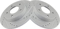 TRQ Rear Performance Brake Rotors Set Compatible with 2004-2013 Mazda