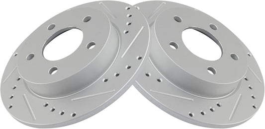 TRQ Rear Performance Brake Rotors Set for Mazda 3 2004-2013