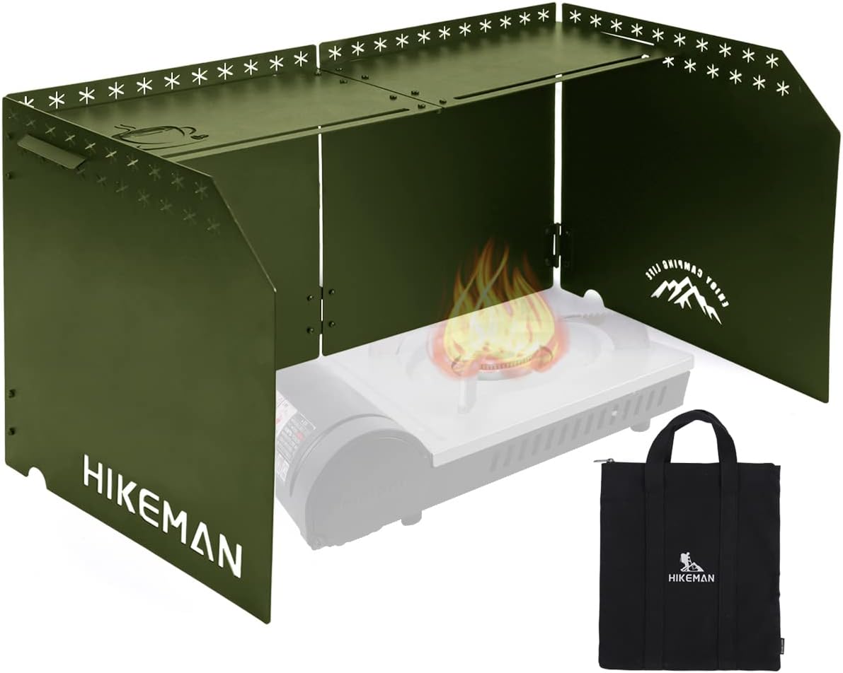 Hikeamn Portable Gas Stove Windshield  - Windproof Outdoor Cooking Companion