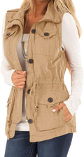 Koodred Women's Casual Military Utility Vest Lightweight (Style YZD4)