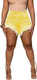 PINSV Women's High Waisted Crossover Denim Shorts - Crossover Waist