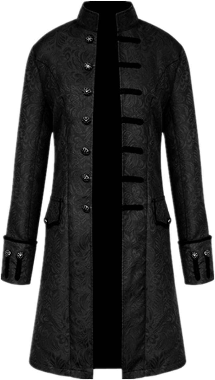 Crubelon Men's Steampunk Vintage Tailcoat Jacket for Halloween