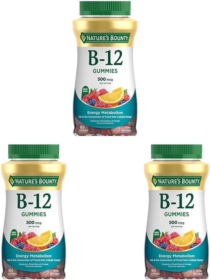 Nature's Bounty Vitamin B12 Gummies for Energy and Health