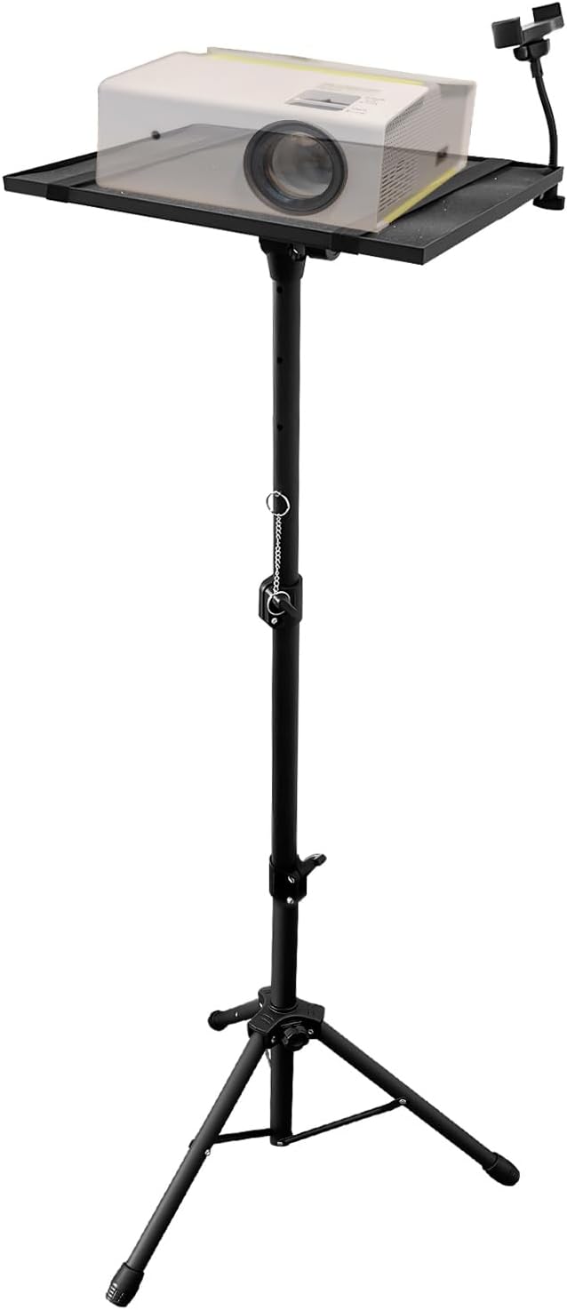 Portable Projector Stand - 180 Tilting, Adjustable Height, Multi-Use
