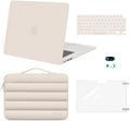 MOSISO MacBook Air 15 Case 2025 2024 2023 - Sand Puffy Sleeve & Kit