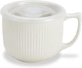 32oz Ceramic Soup Bowls with Vented Lid - Microwave & Dishwasher Safe