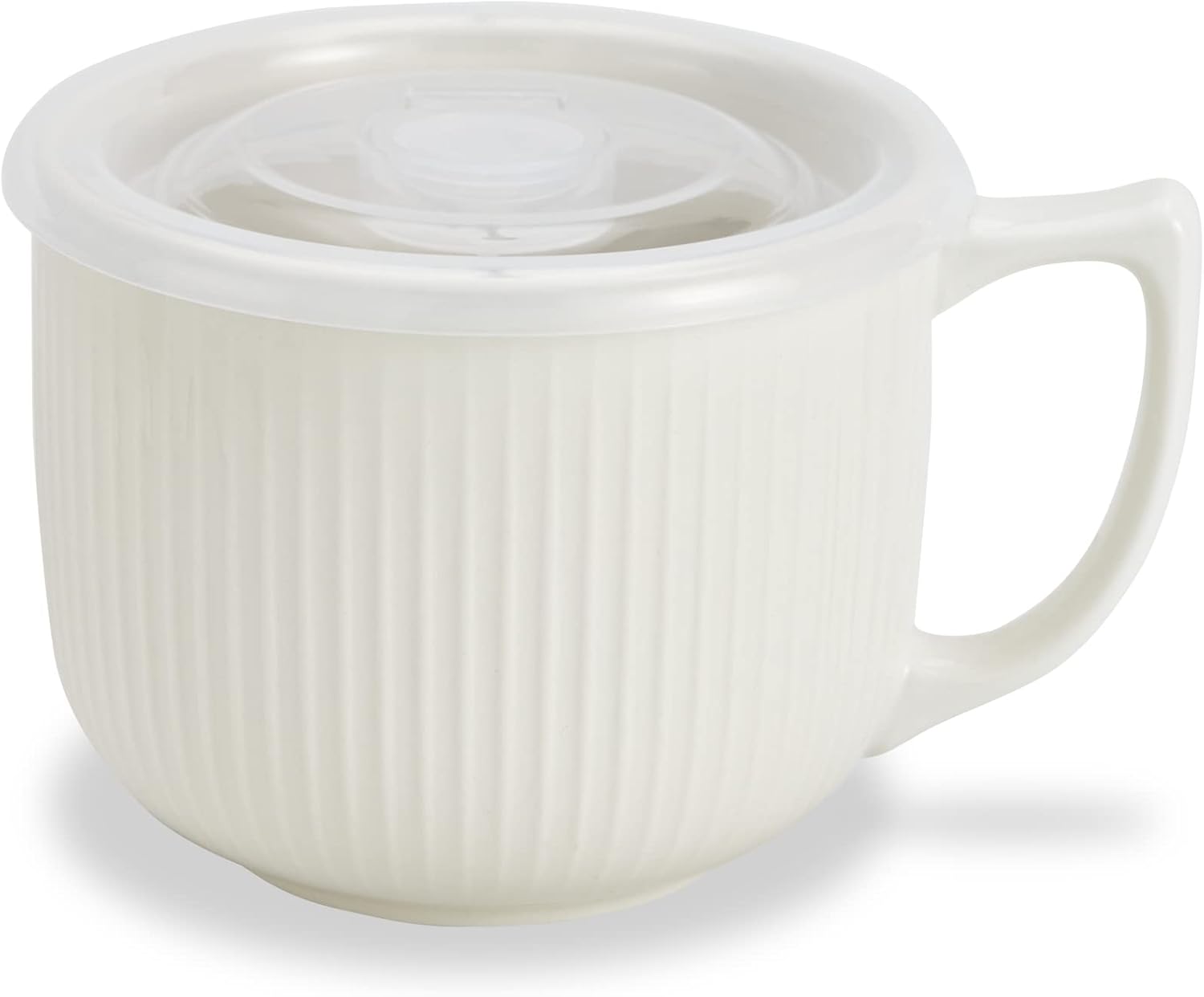 32oz Ceramic Soup Bowls with Vented Lid - Microwave & Dishwasher Safe
