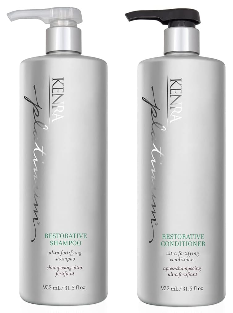 Kenra Platinum Restorative Shampoo/Conditioner | Ultra Fortifying Hair Repair