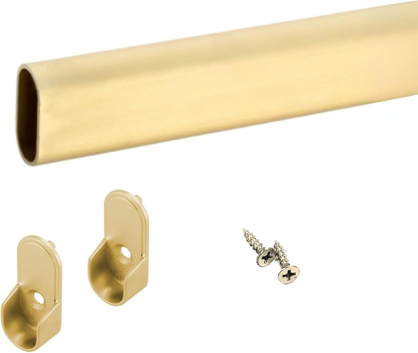 Oval Closet Rod Custom Cut to Size for Perfect Fit and Finish
