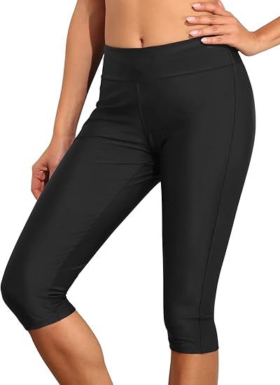Septangle Women's Swim Bottom Mid Waist UPF 50+ Sport Leggings