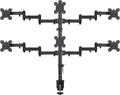 Hex LED LCD Monitor Stand Up Desk Mount Extra Tall for Six Screens