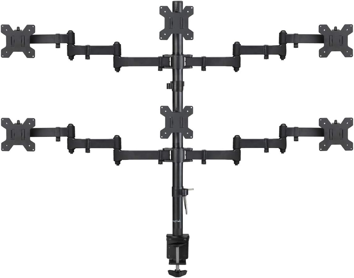 Suptek Hex LED LCD Monitor Stand for Extra Tall Desk Mount
