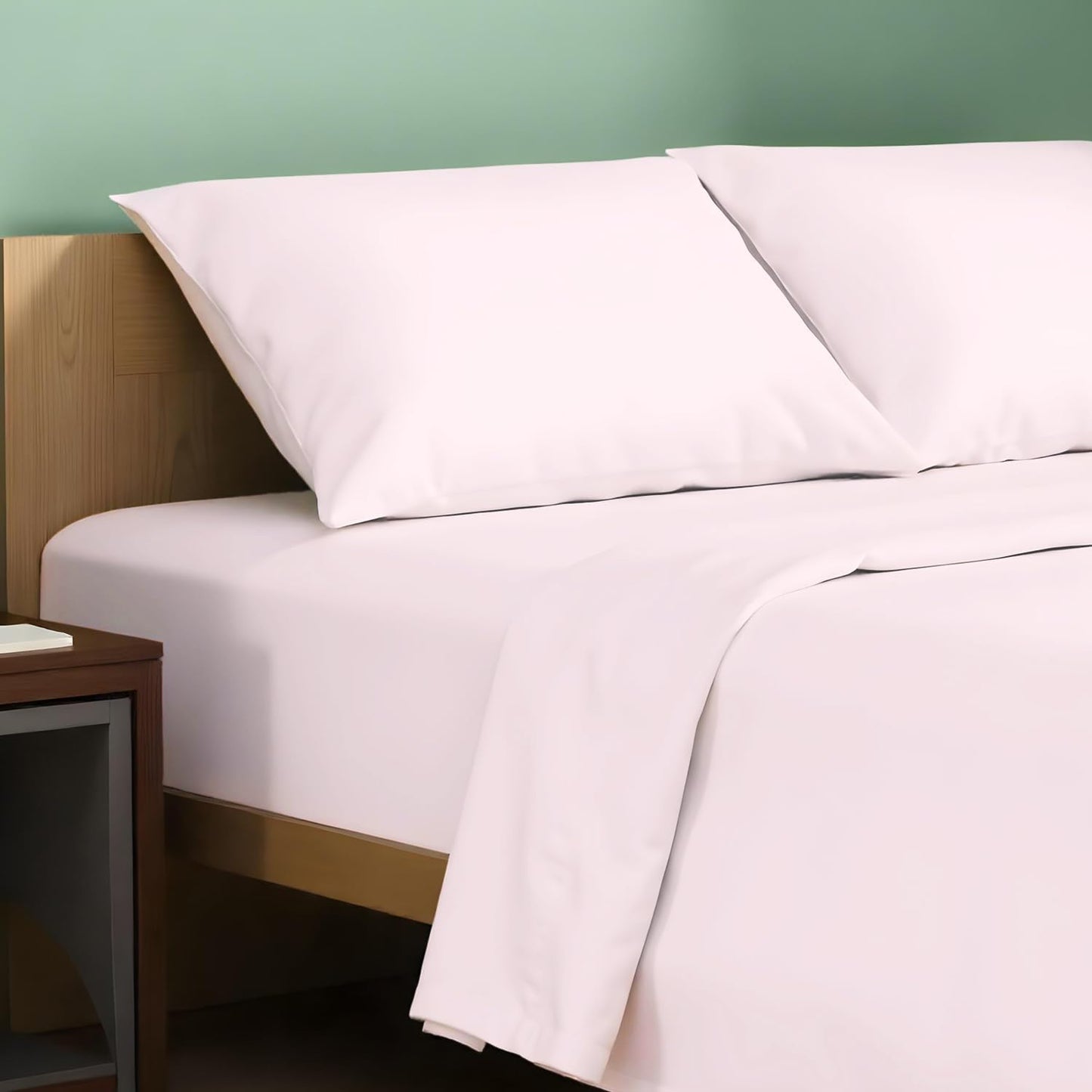 100% Organic Cotton Queen Percale Sheet Set for Hot Sleepers
