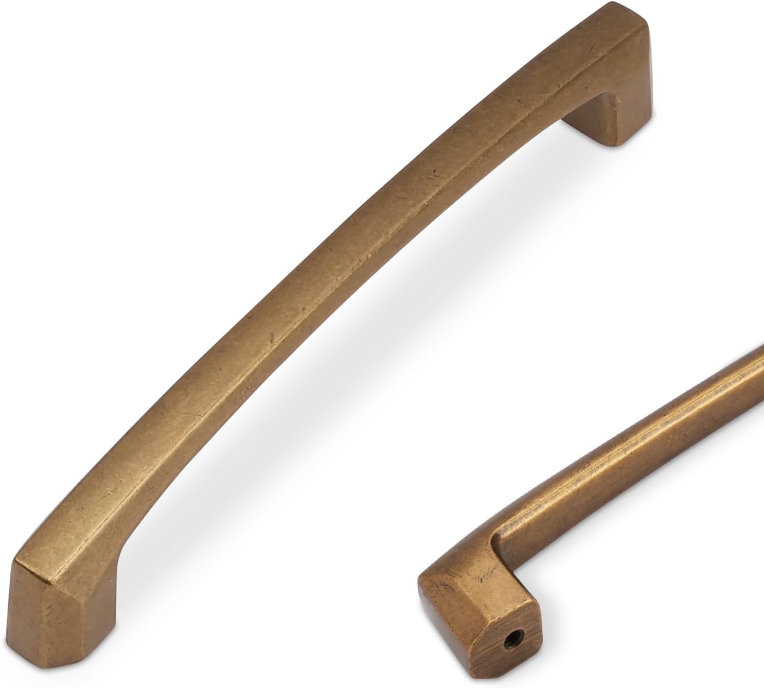 Antique Brass Cabinet Pulls - 10 Pack 5Inch Vintage Handles