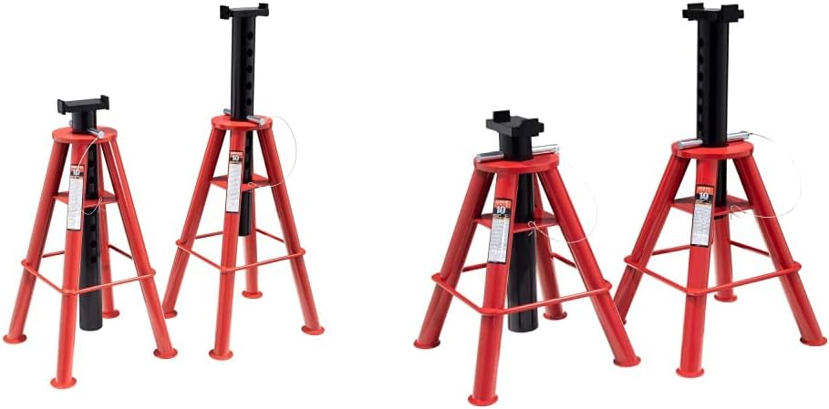 Sunex 10-Ton High and Medium Height Pin Type Jack Stands Bundle