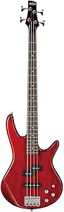 Ibanez GSR 4 String Bass Guitar in Transparent Red Finish