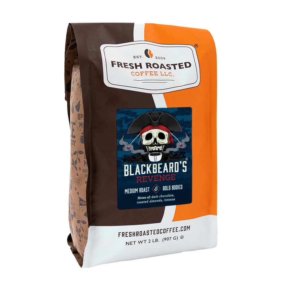 Fresh Roasted Coffee Blackbeard's Revenge Medium Roast Whole Bean