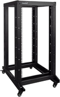 22U 4-Post Open Frame Server Rack - Mobile, Adjustable Cooling