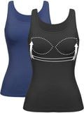 Tank Top with Built in Bra Cup for Women - Comfortable (Style L92V)