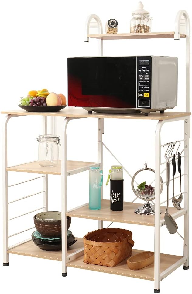 Multi-Functional White Oak Microwave Cart - 172-MO