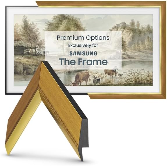Sleek Modern Gold Frame for Samsung The Frame TV