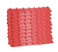 8x8x48 Red Flatbed Corner Protector 10 Pack - Heavy Duty V-Style