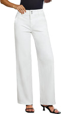 SHEWIN Womens High Waisted Wide Leg Jeans - Comfortable Stretch Fit be