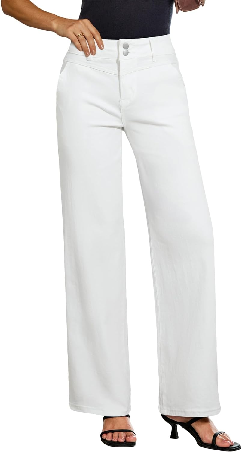 SHEWIN Womens High Waisted Wide Leg Jeans for Trendy Style