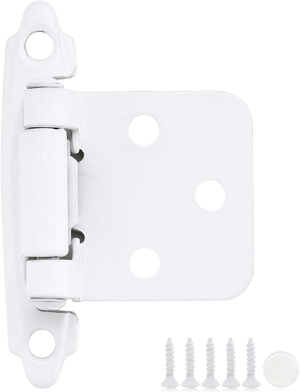 30 Pack White Cabinet Hinges for Smooth Self Closing Action